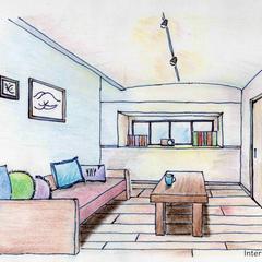 天窓のあるリビング