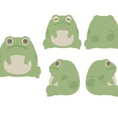 カエルのキャラクターイラスト