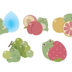 カエルのキャラクターイラスト