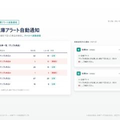 在庫アラートの自動通知(サンプル)