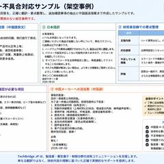 中国メーカー技術対応サンプル