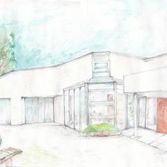 クリニック外観パースイラスト