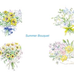 夏の花束イラスト