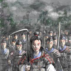 歴史小説『紅の眉』表紙イラスト