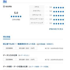 クラウドワークス評価(3件だけですが)