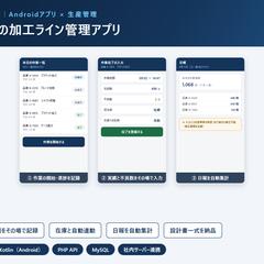 工場の加工ライン管理Androidアプリ開発