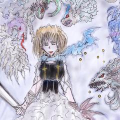 ダークファンタジー系のイラスト。