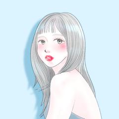透明感のある女性イラスト