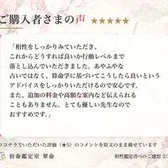 ご購入者さまの声②（相性鑑定書）