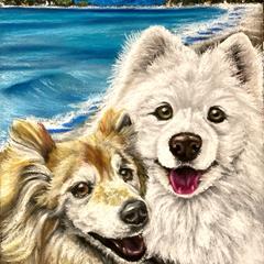 ペット似顔絵アート　オーダー