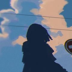 自主制作 夕暮れ前のイラスト