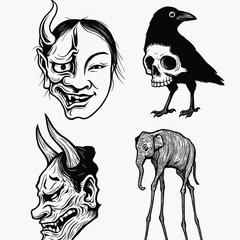 タトゥー風イラスト