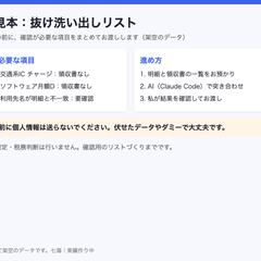 【見本】抜け洗い出しリスト