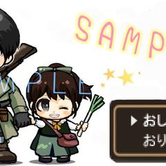 似顔絵調の名刺イラスト、パンフレットイラスト作成いたします