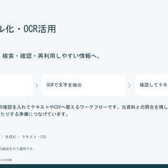 文書デジタル化・OCR活用