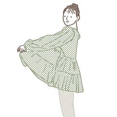 3色アート◎女性⑨