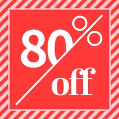 80%OFFセールのバナーバナー（広告）