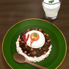 おいしいキーマカレーのイラスト