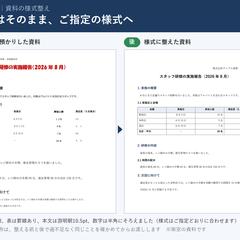 納品見本：資料の様式整え（Word・前後の比較）