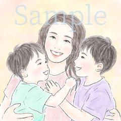 似顔絵子育てアイコン制作