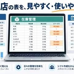 飲食店向け売上・在庫・シフト表の見本