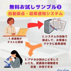 あなたの講座から【テスト開催→自動採点→結果通知システム】