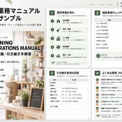 店舗の開店準備・引き継ぎ手順書