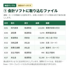 記帳代行の納品サンプル①取込ファイル（架空）