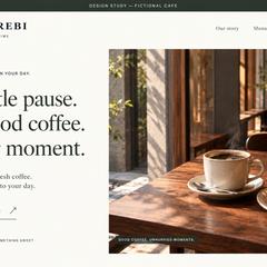 【自主制作】カフェの英語版Webデザイン