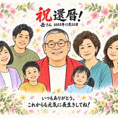 還暦祝い｜家族の笑顔で贈るありがとう