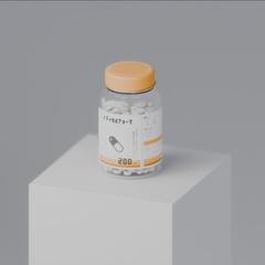 サプリメント容器の商品CG｜Blender