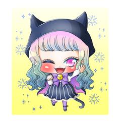 猫の魔法使い　アイコン・イラスト作成