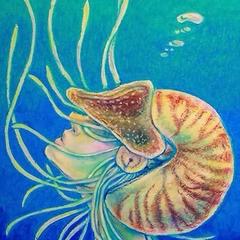 オイルクレパス画