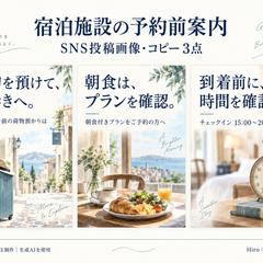 宿泊施設の予約前案内SNS｜自主制作
