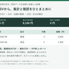 売上CSVの月別・区分別集計【自主制作】