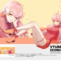 VTuberさんのSNSアイコン、ヘッダーイラスト