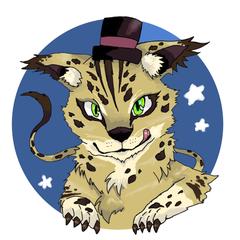 サーバルキャット風なネコ科の丸アイコン