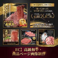 【EC】高級和牛・商品ページ画像制作