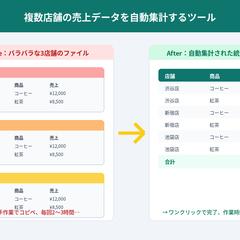 複数店舗の売上データ自動集計