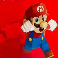 マリオのペーパークラフト展開図制作