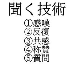 話を聞くテクニック