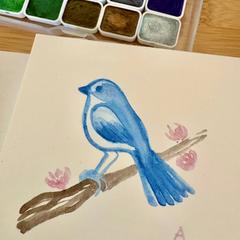 青い手紙の鳥