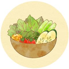 ゆるっとかわいい水彩の挿絵