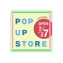 レディース洋服店の夏のPOPUPSTOREお知らせ広告バナー