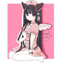 【ご依頼イラスト】ナース服風お衣装（カスタム枠にて）