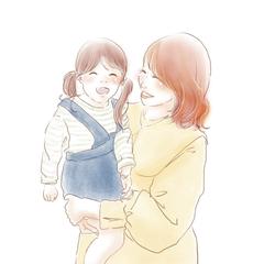 親子似顔絵