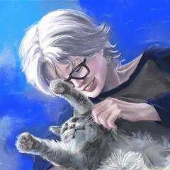 ペットと飼い主さんの似顔絵｜青空