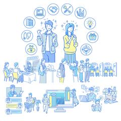 就活サイト用イラスト