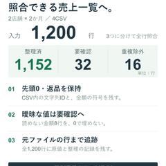 4つのCSVを確認しやすい売上一覧に