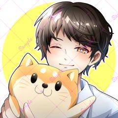 男の子とぬいぐるみアイコン
